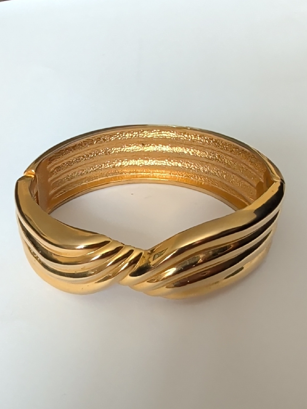 Vintage Gold Tone Twisted Cuff Bracelet